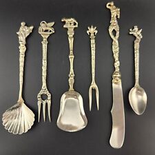 Vintage Miniature Silverplate Flatware Set Decorative Made in Italy 6 Pieces picture