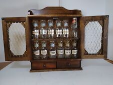 Vintage Japan Spice Rack Apothecary Wall Hanging  2 Door VG - Read Description  picture