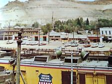Castle Rock overlooking the town of Green River, Wyoming. Union Pacific RR (N14) picture