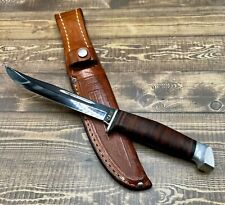 Original CASE Fixed Blade Knife Leather Stacked Handle 1940 - 1965 picture