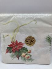 NEW Old Stock 25 WIDA BERN Serviette Napkins Christmas Poinsettia  Swiss Made picture