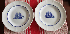 VINTAGE PAIR WEDGEWOOD AMERICAN CLIPPER BLUE WHITE ENGLAND 8