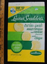 [ 1979 Laura Scudder's Sour Cream Onion Potato Chips Bag - Vintage Packaging ] picture