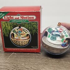 Vintage 1988 Hallmark Country Express Train Lights and Motion Ornament in Box picture