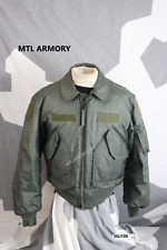 USAF ALPHA SAGE GREEN COLD WEATHER FLYERS JACKET SIZE MEDIUM ( MTL ARMORY ) picture