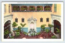 Spanish Patio Sevilla Biltmore Hotel Havana Cuba Vintage Postcard BAS-9 picture