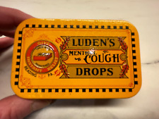 Luden’s Menthol Cough Drops Metal Tin Reading, PA. England Vintage picture