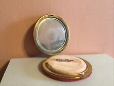 Vintage Lin Bren Powder Compact Red Corduroy With Mirror picture
