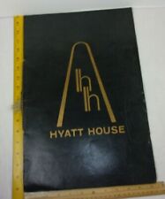 Hyatt House full sized restaurant menu 1940s-50s VINTAGE hotel picture