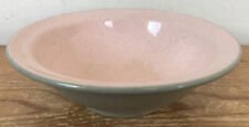 Vintage Antique Mid Century Pink Speckle Gray Ceramic Small Dessert Bowl 6.5“ picture