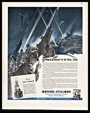 1943 WWII Anit-Aircraft Guns-Searchlights Light the Night Sky Warson Stillman AD picture