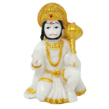 Lord Hanuman Statue Bajrangbali Marble Idol Balaji Temple Home office Decor Gift picture