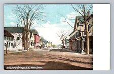 Hillsboro Bridge NH-New Hampshire, Main Street, Antique, Vintage Postcard picture