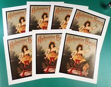ANHEUSER-BUSCH Victorian BUDWEISER GIRL 11x13 (7) Beer Party Posters Sexy Pinup  picture