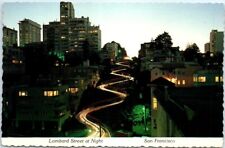 Postcard Lombard Street at Night San Francisco California USA North America picture
