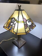 Dale Tiffany Disney Mickey Mouse Donald Duck Goofy Minnie Stained Glass Lamp picture