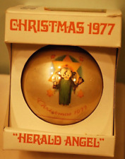 Vintage 1977 SCHMID Berta Hummel 'HERALD ANGEL' Christmas Ornament W Box EXC picture