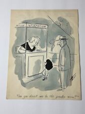 1950's MORT TEMES Gag Comic Original Art Humor cartoon illustration picture