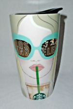 Starbucks 2021 Los Angeles LA California Girl Sunglasses Tumbler 12 oz Ceramic picture
