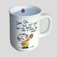 Dear God Kids Vintage 1982 Apple Teacher Ceramic Coffee Mug picture