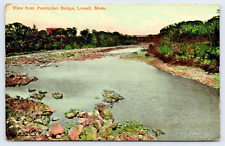 Postcard 1912 Lowell Mass. View from Pawtucket Bridge A9 picture