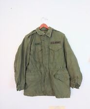 Vintage OG 107 Military Man's field Uniform olive green Coat, Clark Patch Size S picture