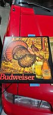 VINTAGE 80’S BUDWEISER TURKEY  BEER LIGHTED BAR SIGN WORKS COOL RARE PIECE picture
