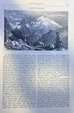 1873 John Muir Mount Shasta Mud Creek Canon illustrated picture