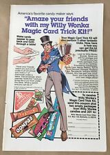 Willy Wonka 1980 print promo ad vintge retro art candy Magic Card Trick kit picture