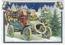 Postcard Glitter Tausendschoen Christmas Santa Automobile Gifts Postcrossing picture