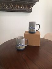 Stoneware Seagulls On Dock Large Coffee Mug Cup Blue Gray picture