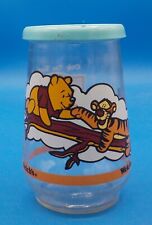Disney- Winnie the Pooh with Tigger Welch's Glass Jelly Jar with Light Blue Lid  picture