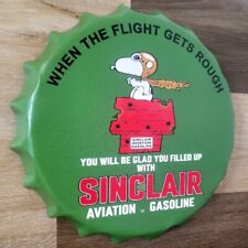 SNOOPY SINCLAIR  AVIATION GASOLINE   METAL SIGN COLLECTIBLE,  ADVERTISING DECOR picture