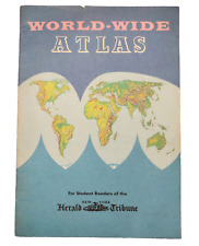 Vintage 1961 World Wide Atlas Color Maps Student Readers New York Herald Tribune picture