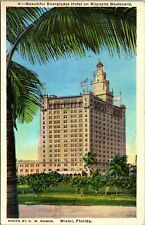 Miami, FL Florida, Hotel Everglades, Biscayne Blvd, Postcard  picture