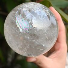 720g Natural White Clear Quartz Sphere Energy Crystal Ball Reiki Healing Decor  picture
