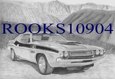 1970 Dodge Challenger T/A CLASSIC CAR ART PRINT picture