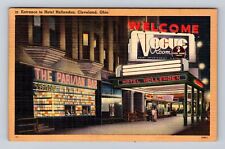 Cleveland OH-Ohio, Entrance Hotel Hollenden, Parisian Bar Vintage c1948 Postcard picture