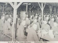 C 1915 Army Boys at Mess Hall Camp Sherman Chillicothe Ohio WW1 Antique Postcard picture