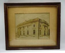 Antique Sepia Photograph Framed Butler Pennsylvania Post Office picture