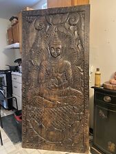Stunning hand carved buddha door 35” x 72” picture