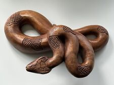 Art Snake Statue Hand Carved Wood Carving Sculpture Artist Signed Disney picture