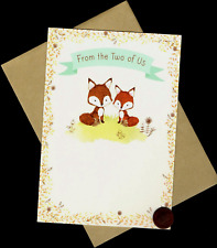 Thanksgiving Foxes Banner From the Two Of Us  - Thanksgiving Greeting Card NEW picture