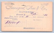 J99/ Cincinnati Ohio Postcard Postal Card c1890s Seasongood Bankers 53 picture