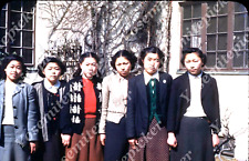 sl46  Original Slide 1950's Red Kodachrome Asian women 373a picture