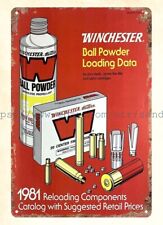 s sale 1981 Winchester Ball Powder Loading firearm hunting metal tin sign picture