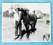 Cowboy & Horse Vintage 1930's 1940's Photo 8x10