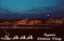 Koziars Christmas Village Bernville Penn Vintage Chrome Postcard Unposted picture