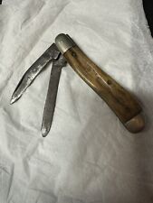 RARE Vintage Ant 1930s Robeson Shuredge Wood Handle 2 Blade Folding Pocket Knife picture