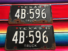 1960  TEXAS  TRUCK  LICENSE PLATES 4B596 picture